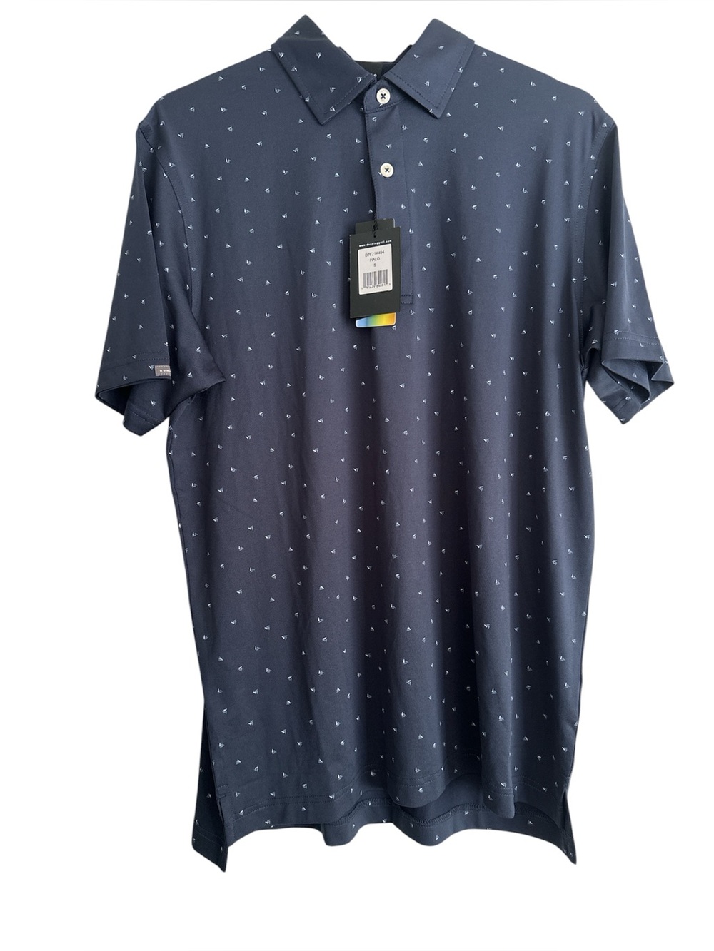 Dunning Golf Dark Blue Polo Shirt Cool Max Technology